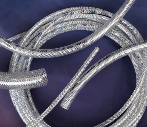Nylobrade braid-reinforced PVC hose